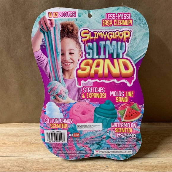 Slimygloop Slimy Sand Cotton Candy Watermelon Scented Goop Gloop Slime Molding - Picture 4 of 4